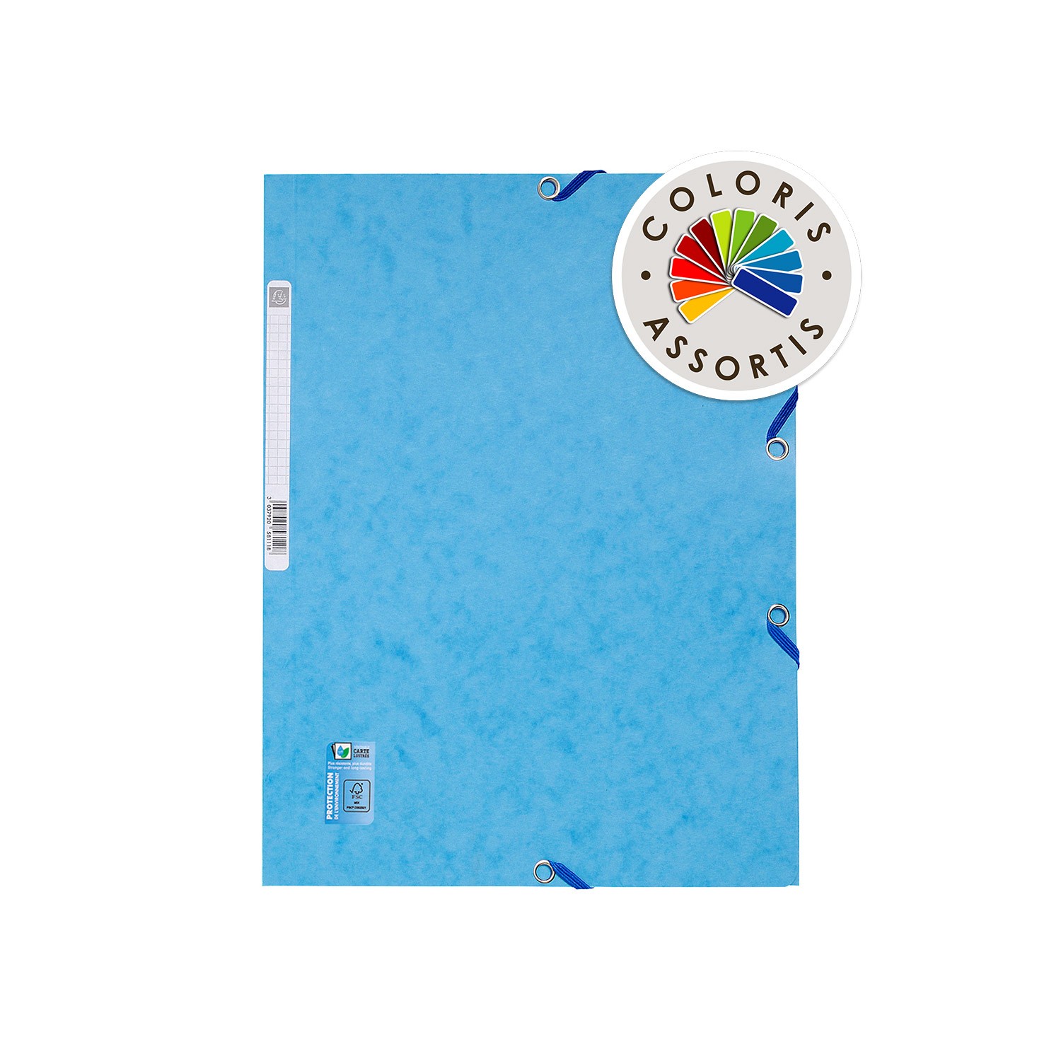 Chemise à élastiques 3 rabats carte lustrée EXA...