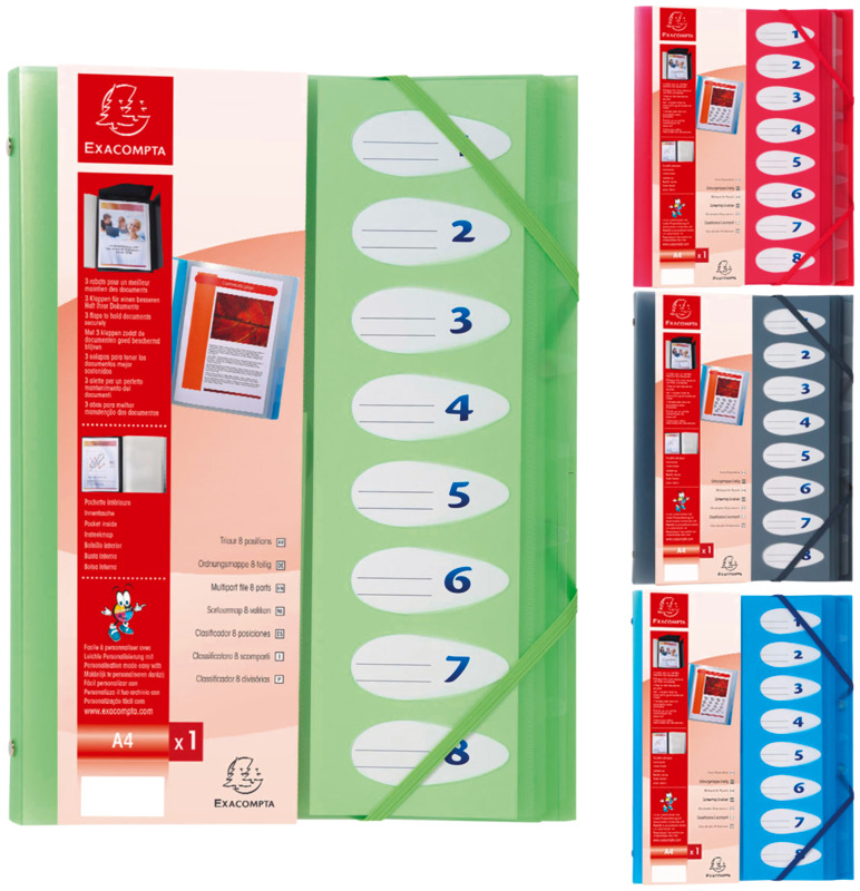 TRIEUR 8 POSITIONS CHROMALINE EXACOMPTA