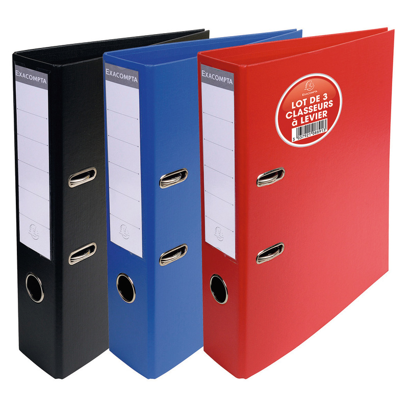 LOT 3 CLASSEURS A LEVIER EXACOMPTA