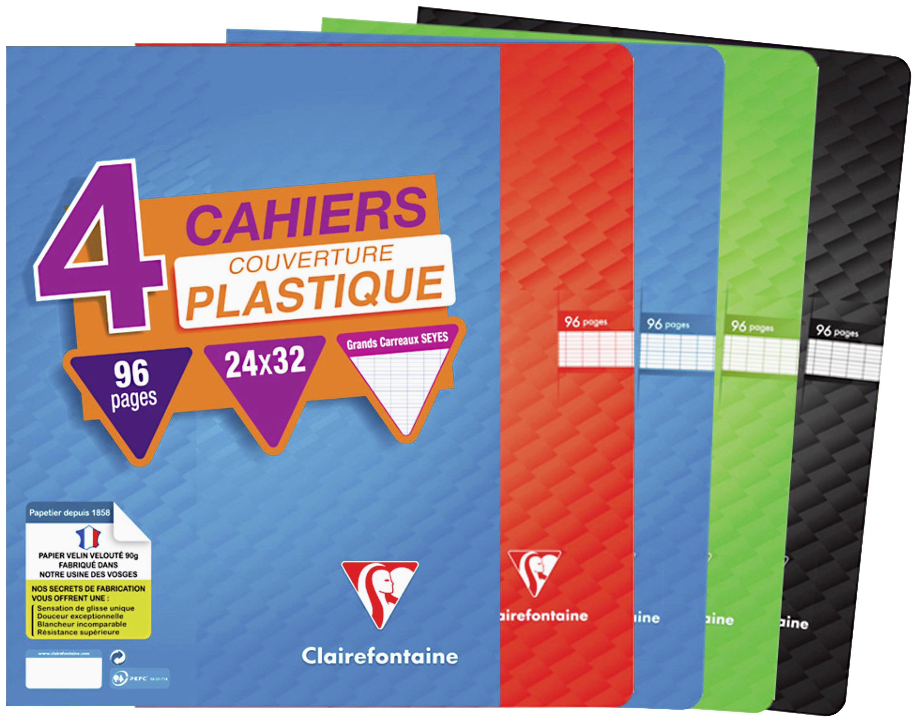 4 cahiers 24 x 32 cm Clairefontaine