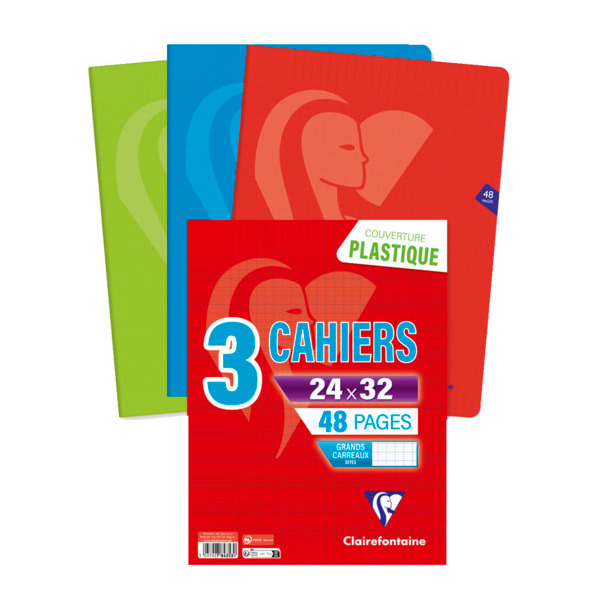  Lot De 3 Cahiers Polypro Clairefontaine code EAN 3037927843530 
