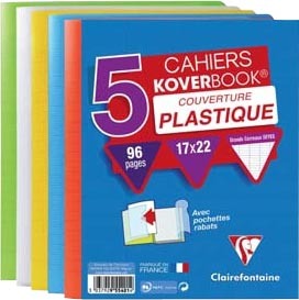 Clairefontaine 5 CAHIERS “KOVERBOOK” code EAN 3037929554014 