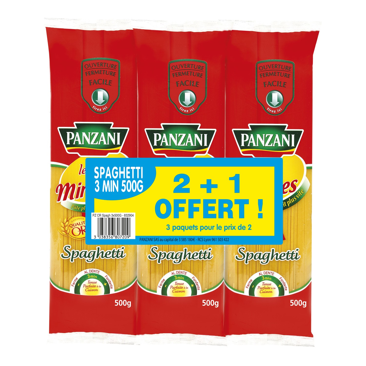 Pâtes Spaghetti al dente en 3 mn PANZANI