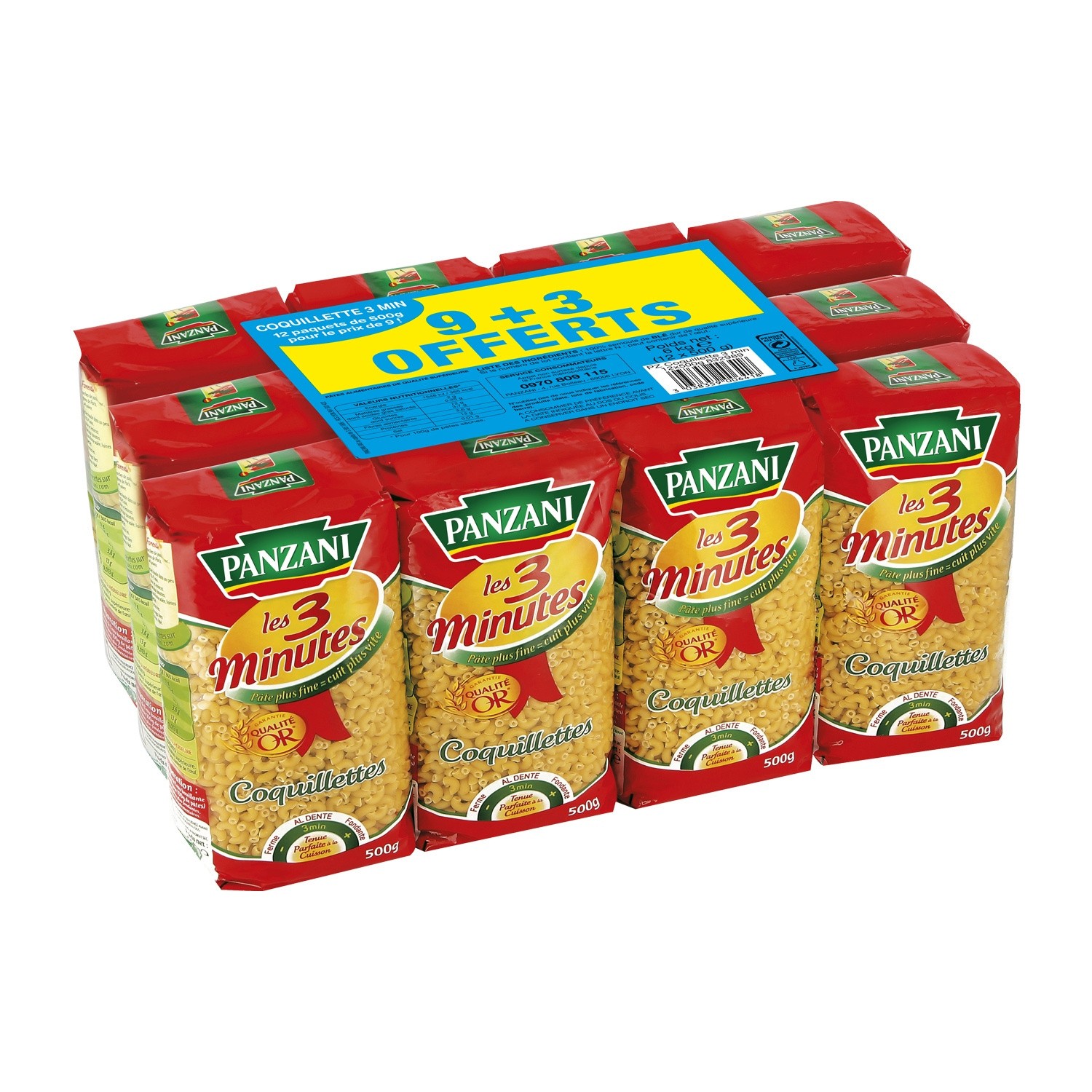 Pâtes coquillettes cuisson rapide PANZANI