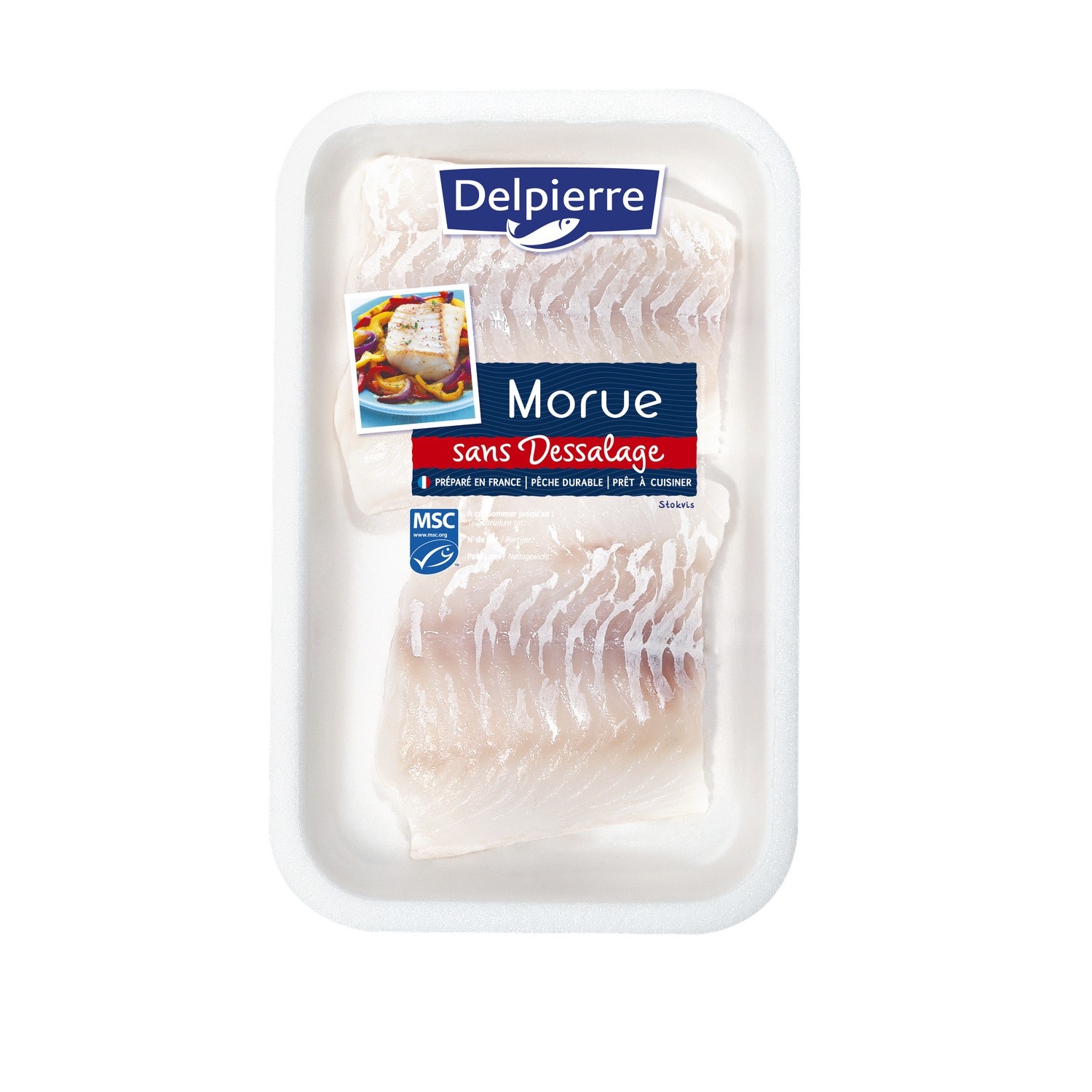DELPIERRE Filets de morue sans dessalage DELPIERRE code EAN 3038680047210 
