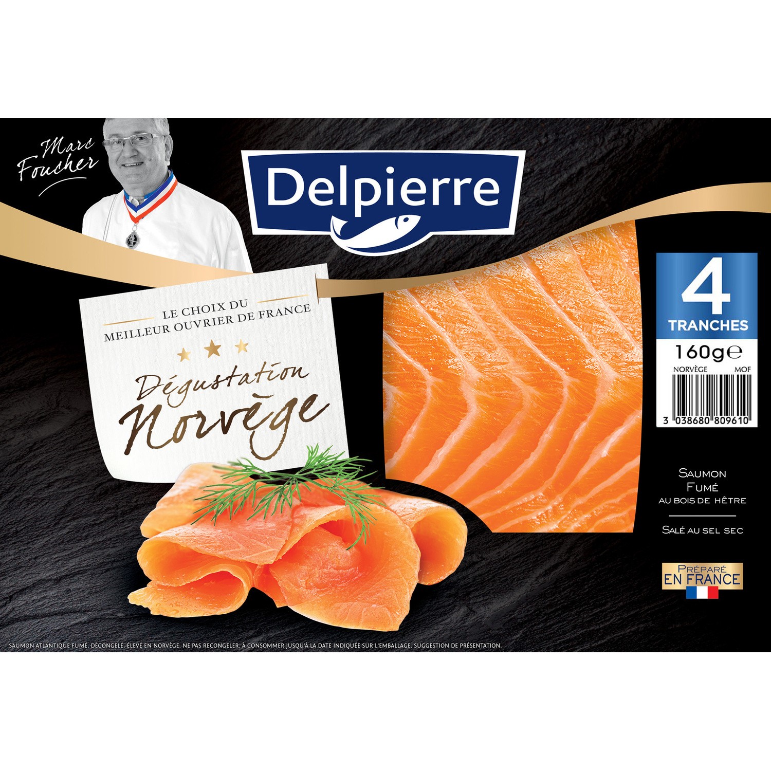 Saumon fumé au sel sec DELPIERRE