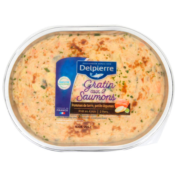  Gratin aux 2 saumons DELPIERRE code EAN 3038684907510 
