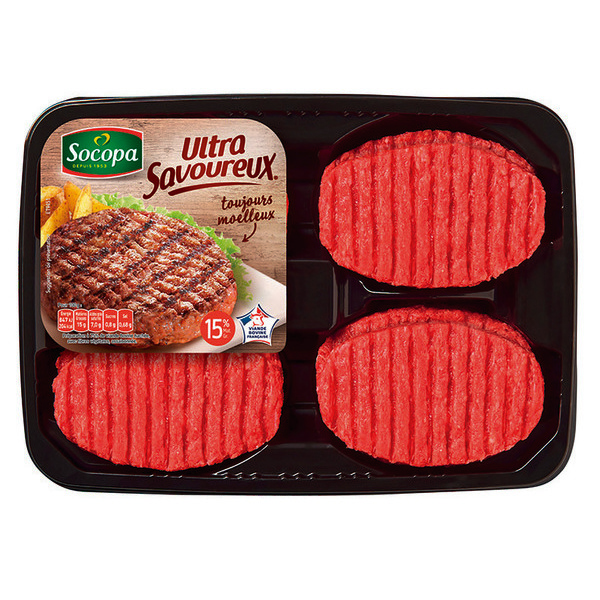 socopa-socopa-cherr 8 steaks hachés Ultra Tendre 15% M.G SOCOPA code EAN 3039050042729 