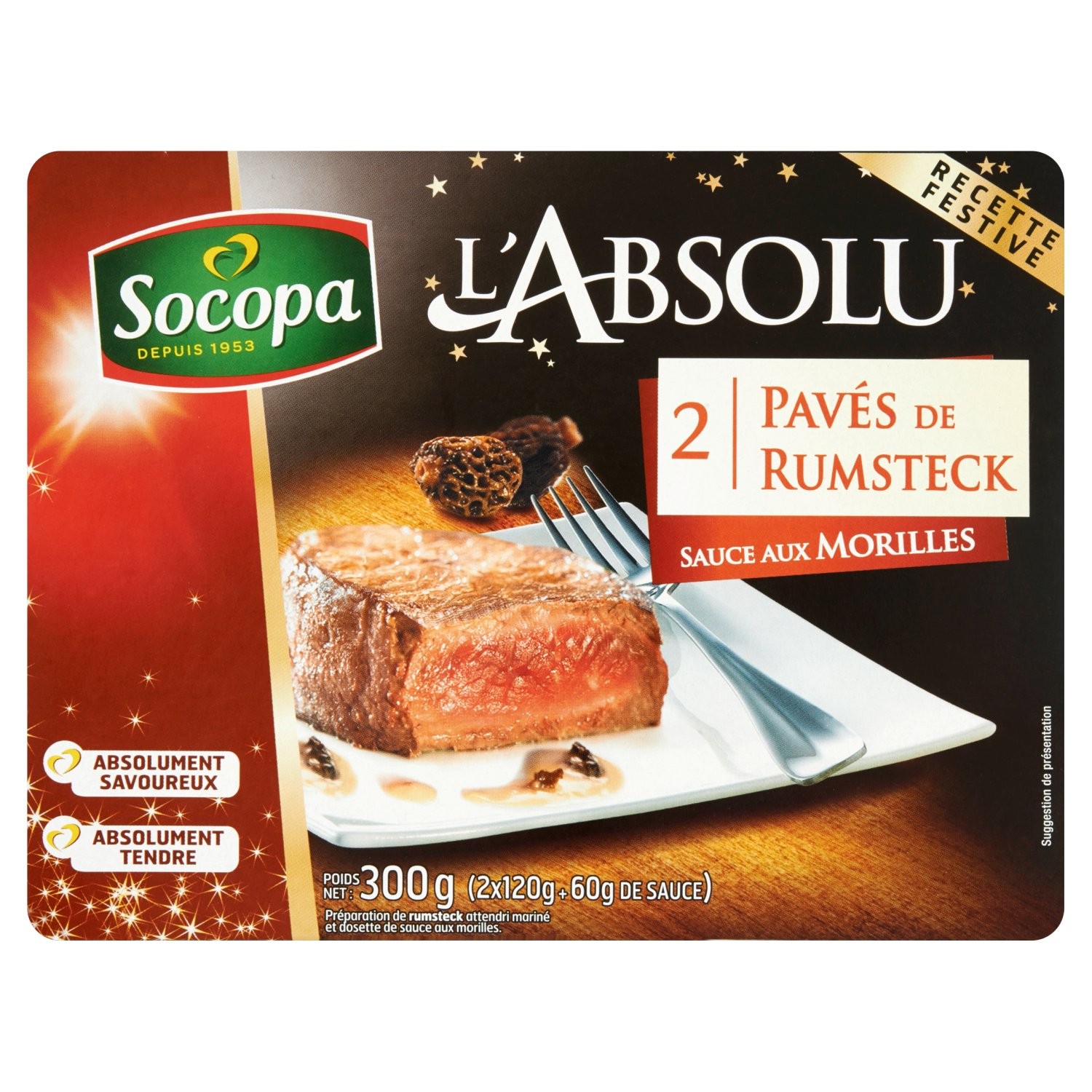 Pavés de rumsteck sauce morilles SOCOPA