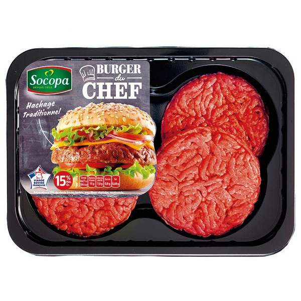  L'ULTRA SAVOUREUX BURGER DU CHEF SOCOPA code EAN 3039050337481 