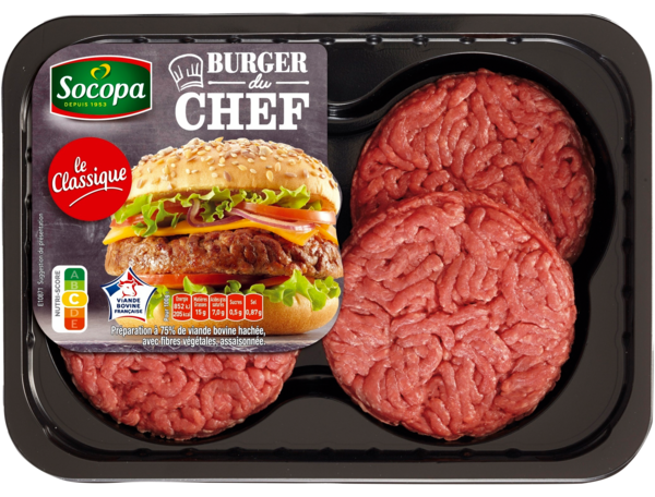  4 Burgers Du Chef Socopa code EAN 3039050337504 