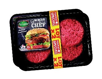  BURGER DU CHEF  15% MAT. GR.** HACHAGE TRADITIONNEL X8 FORMAT SPÉCIAL “SOCOPA” code EAN 3039050338891 