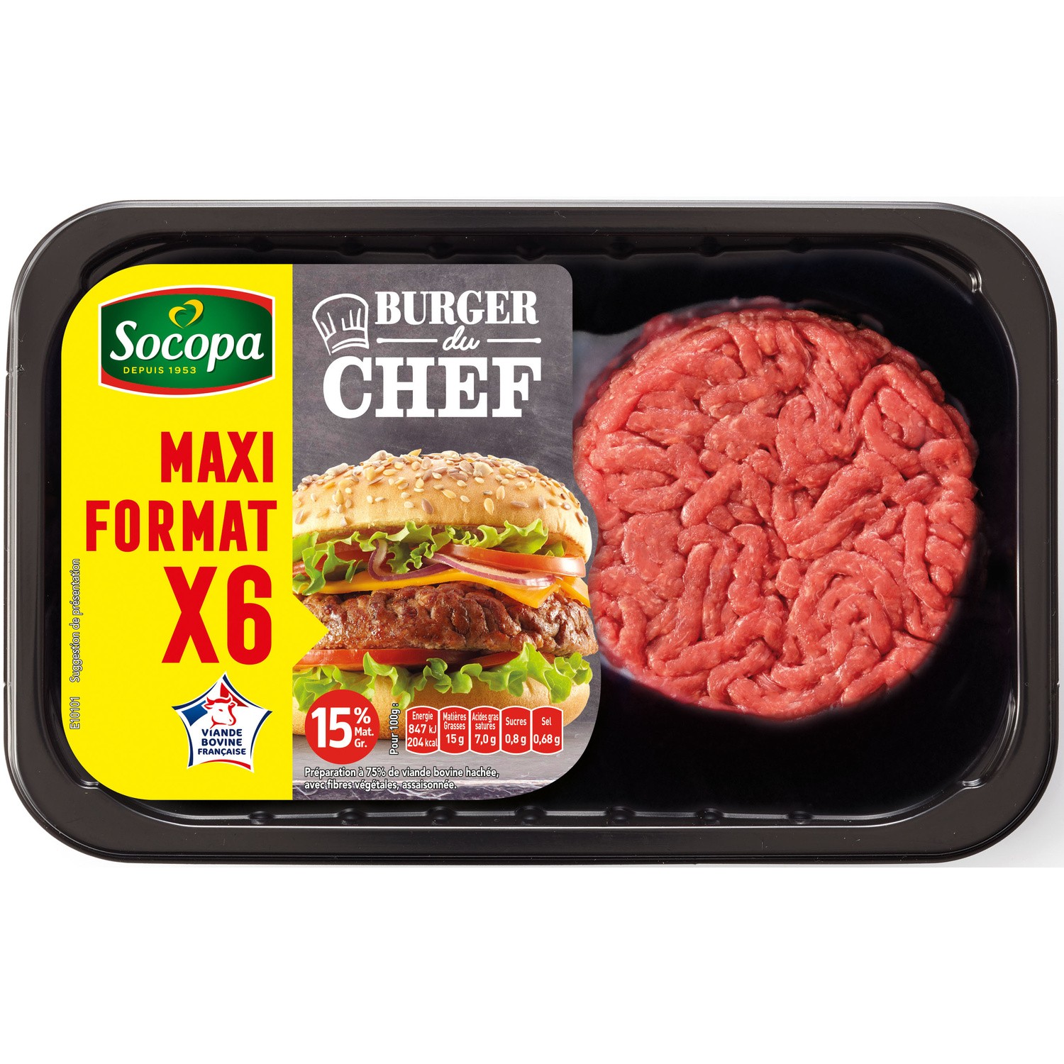 Steak haché pour Burger SOCOPA