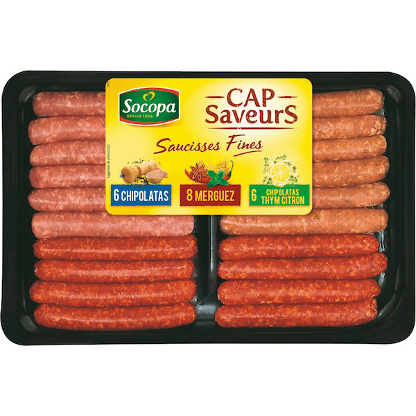 ASSORTIMENT DE 20 MINI SAUCISSES 3 SAVEURS SOCOPA 3039050633033 (3039050633033)