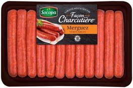  18 MERGUEZ VÉRITABLES FAÇON CHARCUTIÈRE “SOCOPA” code EAN 3039050635235 