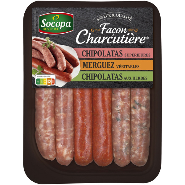  Assortiment de saucisses façon charcutière SOCOPA code EAN 3039050649171 