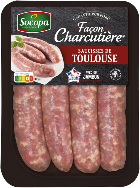  Saucisse de Toulouse façon charcutière nature SOCOPA code EAN 3039050649195 