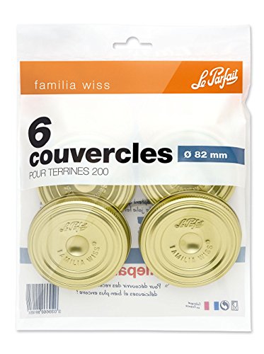 1978026.0 lot de 6 couvercles acier orange 8,7 ...
