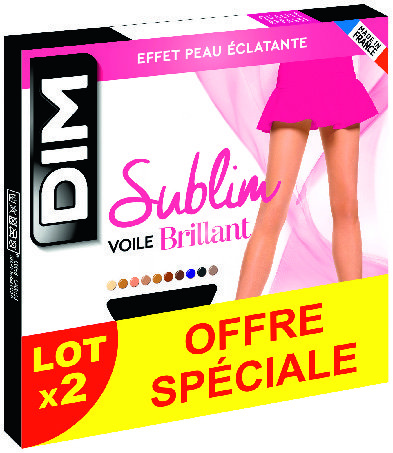 LOT DE 2 COLLANTS SUBLIM VOILE BRILLANT DIM 