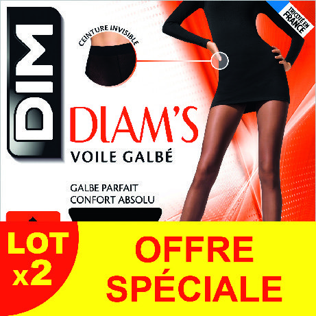 LOT DE 2 COLLANT DIAM'S VOILE GALBE