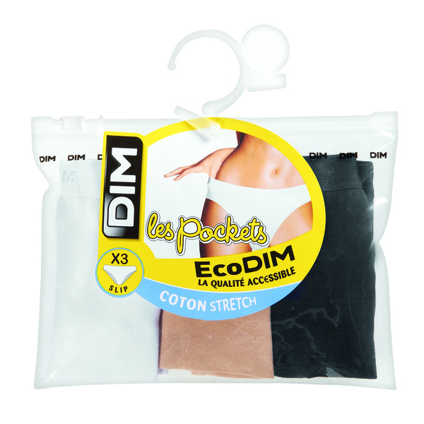 LOT DE 3 SLIPS OU BOXERS POCKET ECODIM