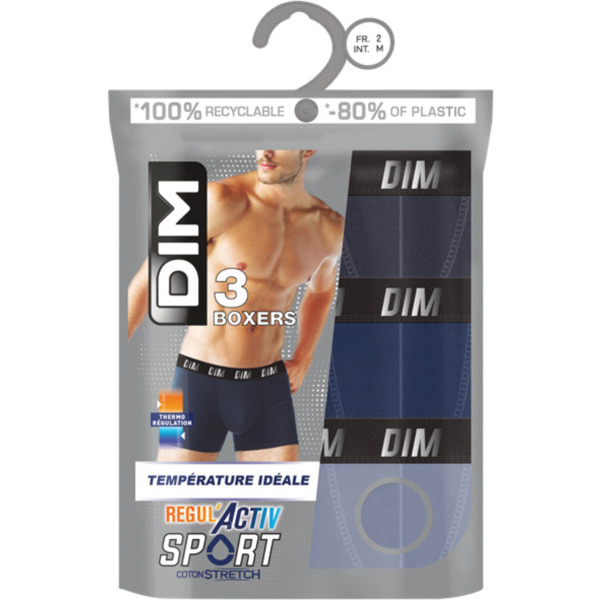 LOT DE 3 BOXERS RÉGUL ACTIV HOMME 
