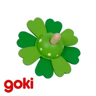 Grande Toupie fleurs en bois 7,5 cm Jouet pour ...