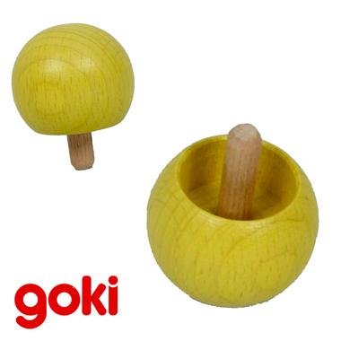 Toupie boule ou ronde en bois qui se retourne !...