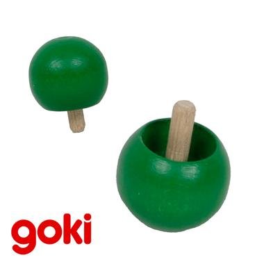 Toupie boule ou ronde en bois 