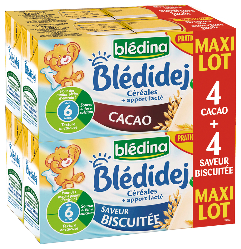 Blédina BLÉDIDEJ CACAO ET SAVEUR BISCUITÉ Blédina code EAN 3041090013539 