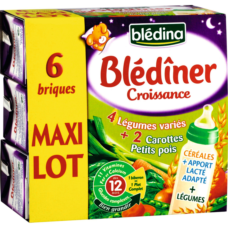 BLÉDÎNER 4 LÉGUMES VARIÉS + 2 CAROTTES PETITS P...