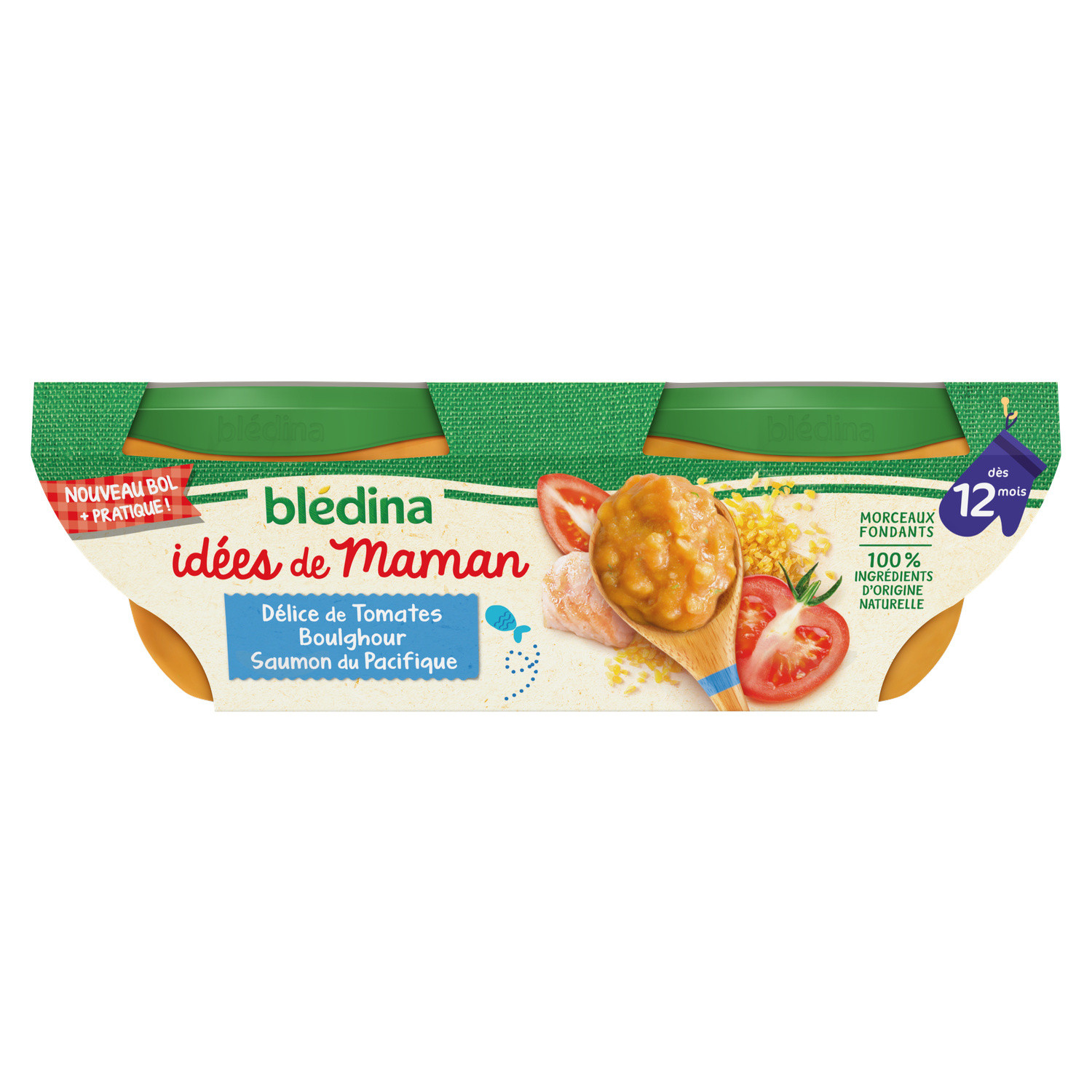 IDEES DE MAMAN Plats bébé dès 12 mois, tomate saumon IDEES DE MAMAN code EAN 3041091001603 