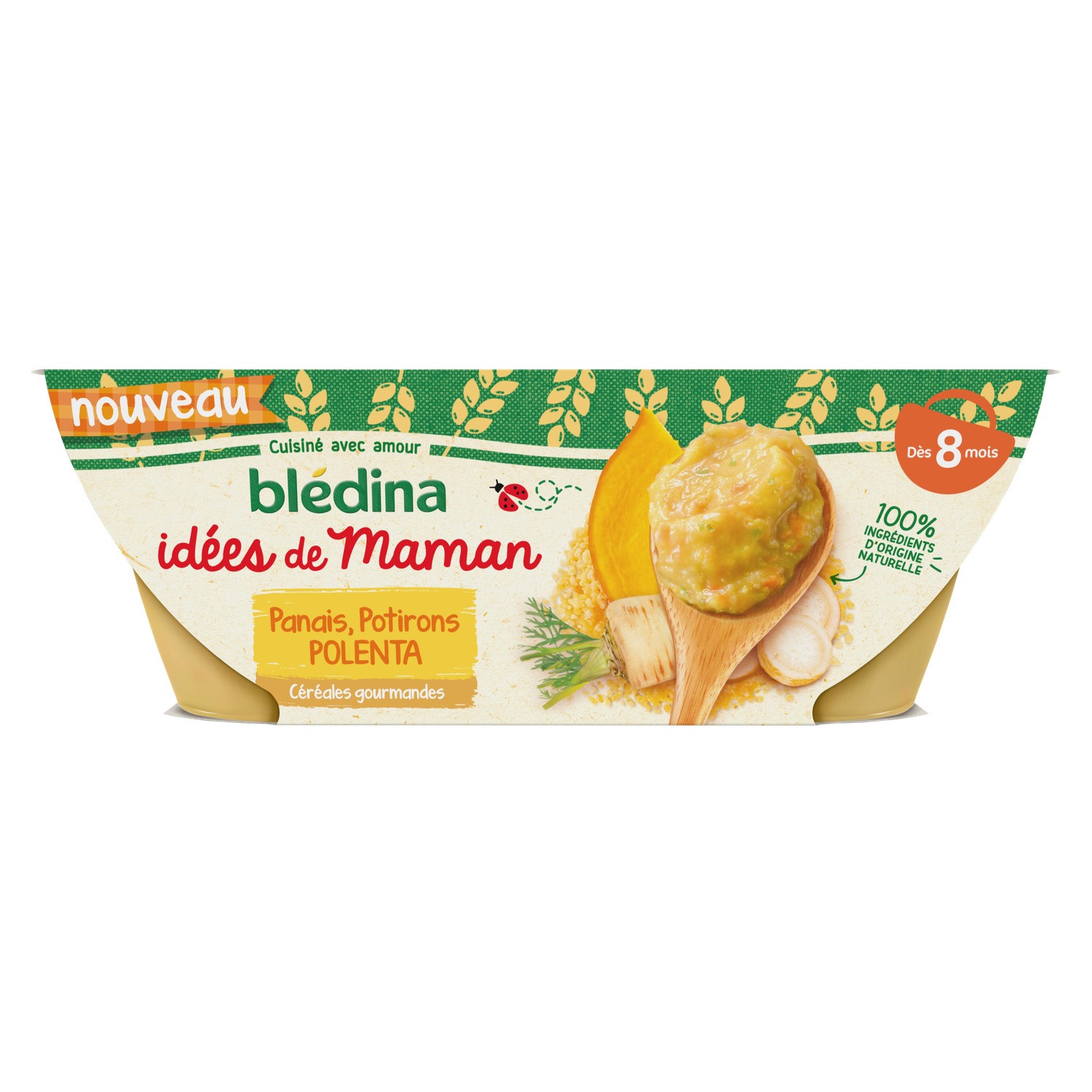 plat bébé dès 8 mois céréales Panais & Potiron ...