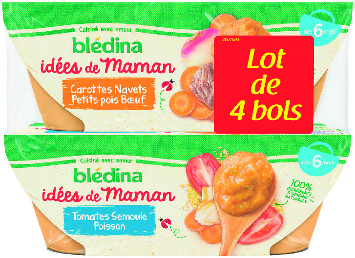  ASSORTIMENT DE BOLS LÉGUMES VIANDES “LES IDEES DE MAMAN” code EAN 3041091460820 