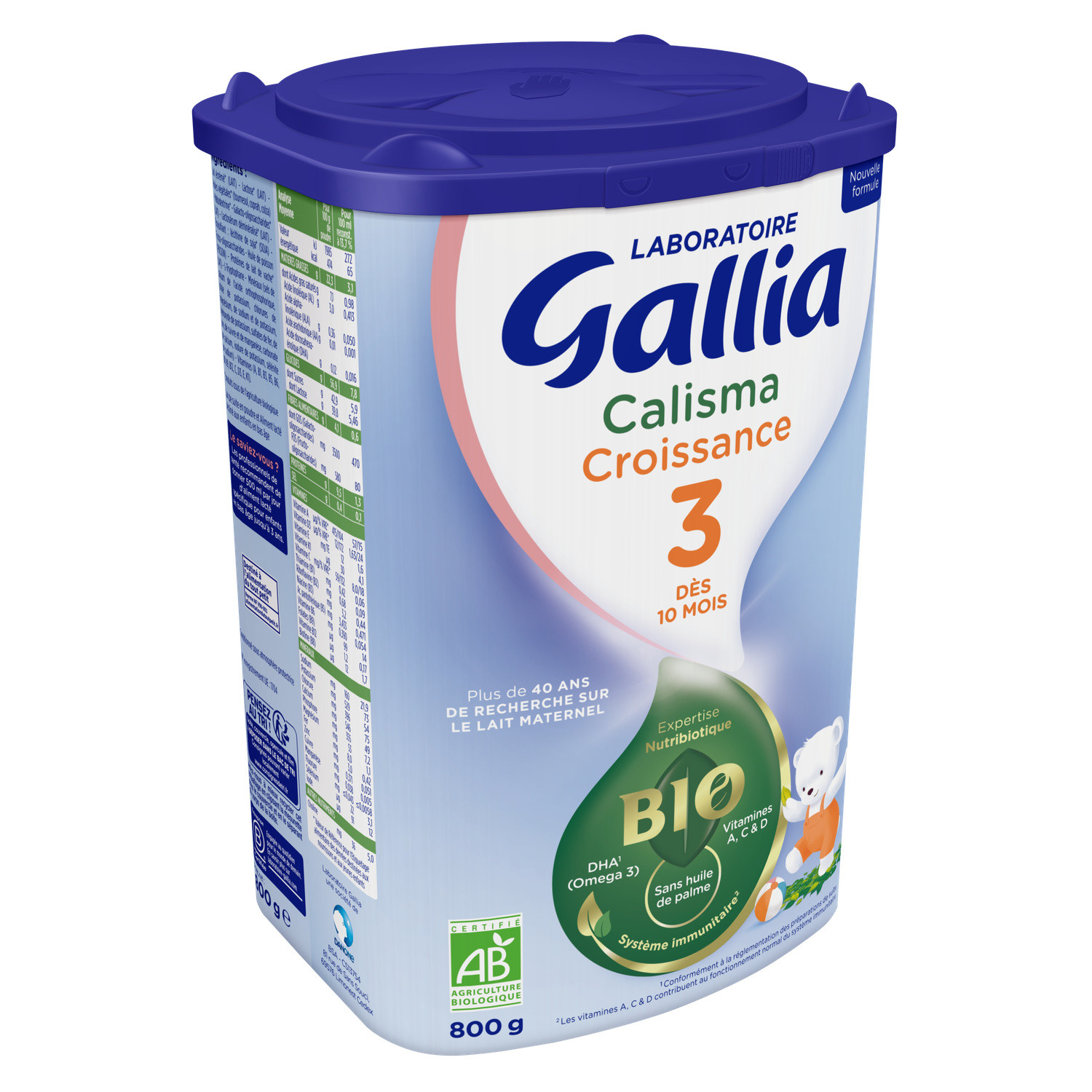 Lait bébé en poudre croissance 3ème âge à partir de 10 mois Calisma Bio GALLIA 3041091478146 GALLIA Lait bébé en poudre croissance 3ème âge à partir de 10 mois Calisma Bio GALLIA 3041091478146 GALLIA