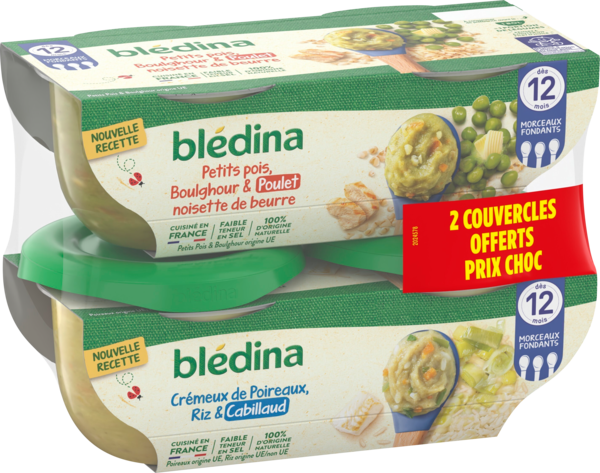 Blédina Bols Petits Pois Au Beurre, Boulghour E...