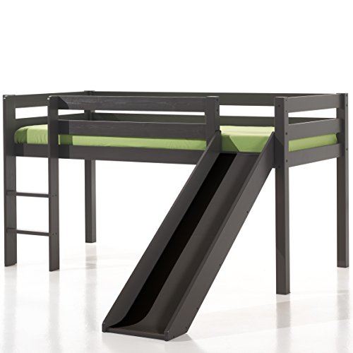 - lit mi-hauteur toboggan 90x200 pin armance & faustin taupe 3043951409932 Alfred & Compagnie