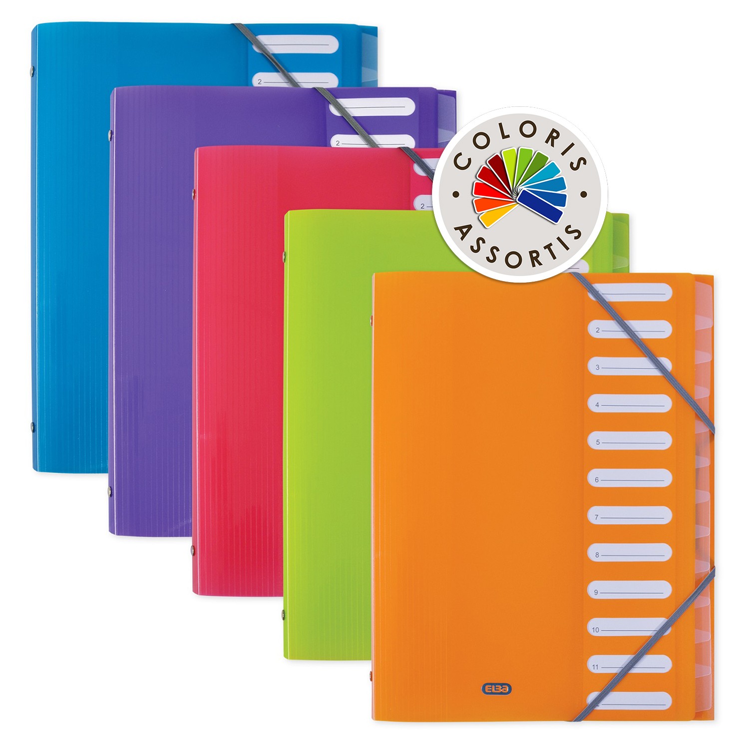 Trieur 12 positions coloris assortis ELBA