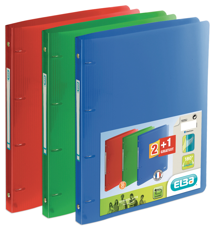 2+1 CLASSEURS CAHIERS DOS DE 20 MM ELBA