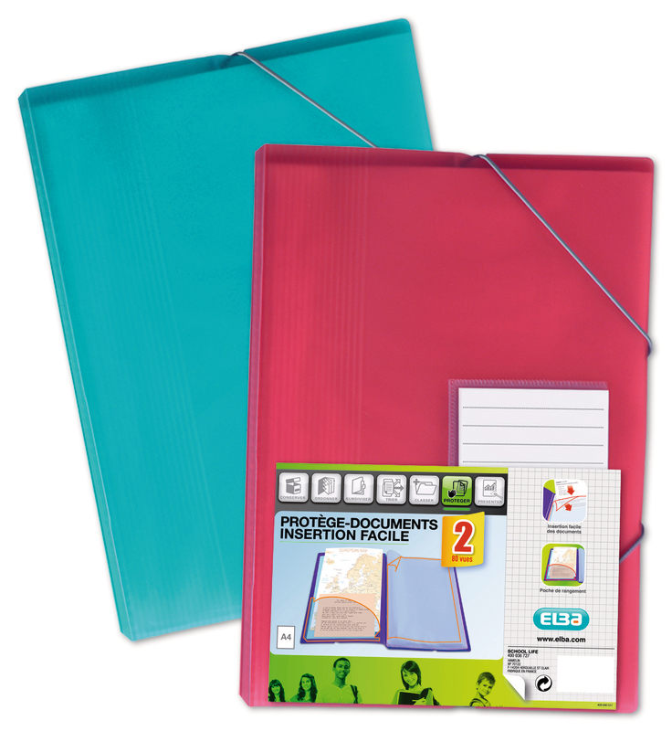 2 PROTÈGE DOCUMENTS A4 80 VUES ELBA