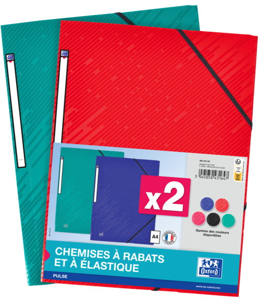 OXFORD LOT DE 2 CHEMISES PULSE A4 
OXFORD code EAN 3045050431647 
