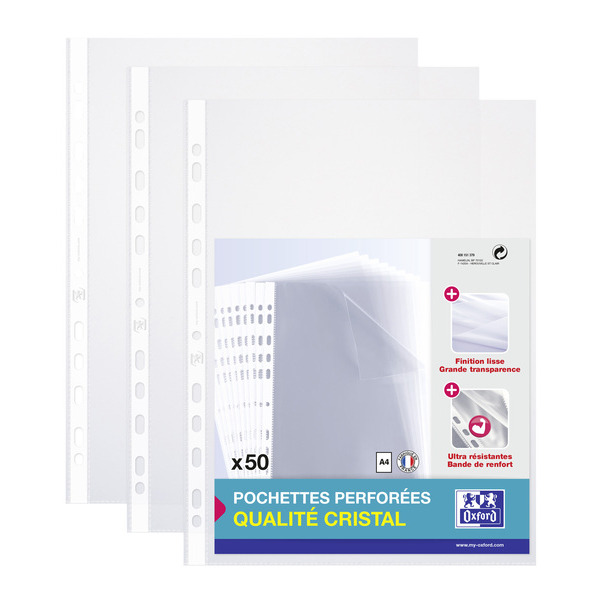 Lot de 50 pochettes perforées