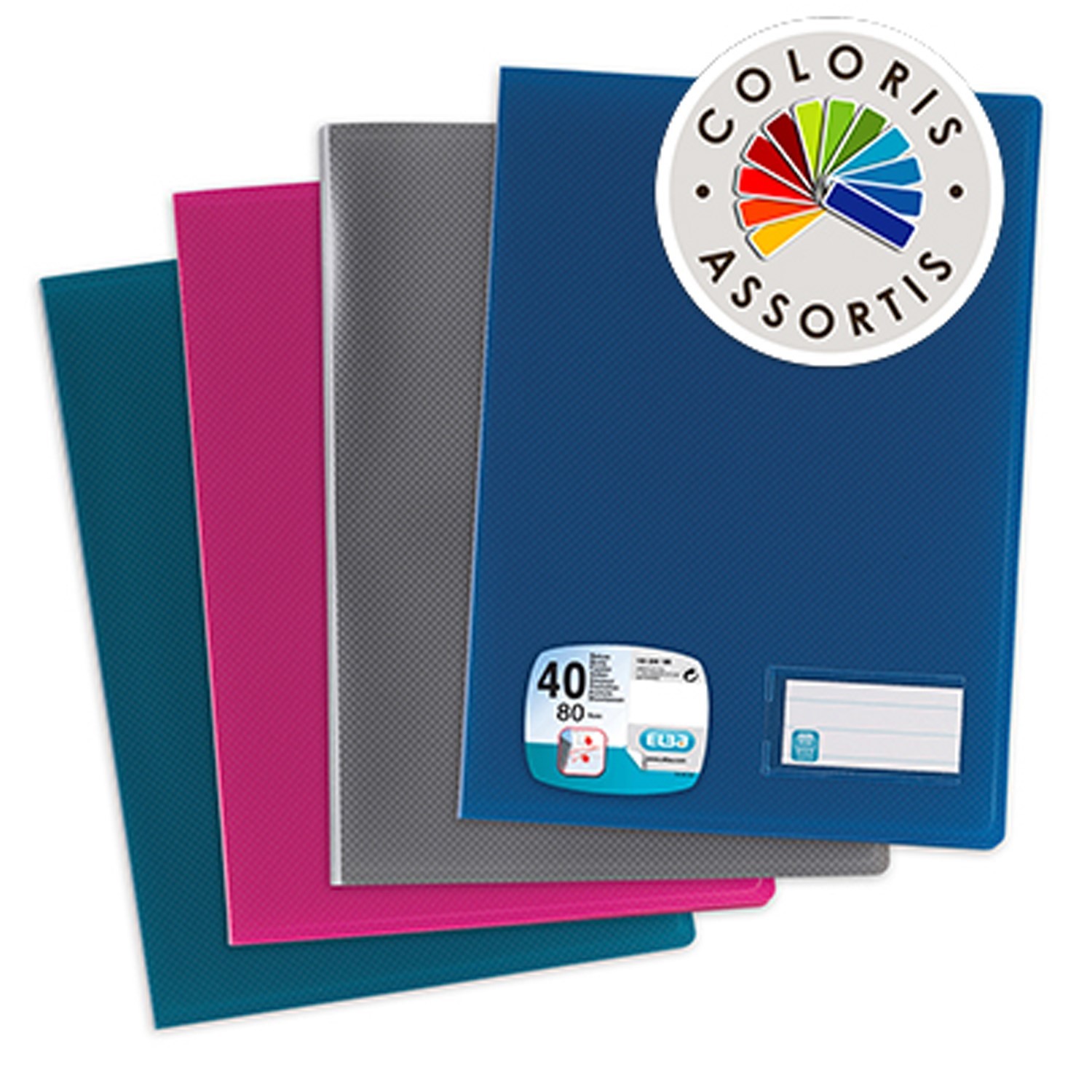 Protège-documents Crossline 80 vues opaques ELBA