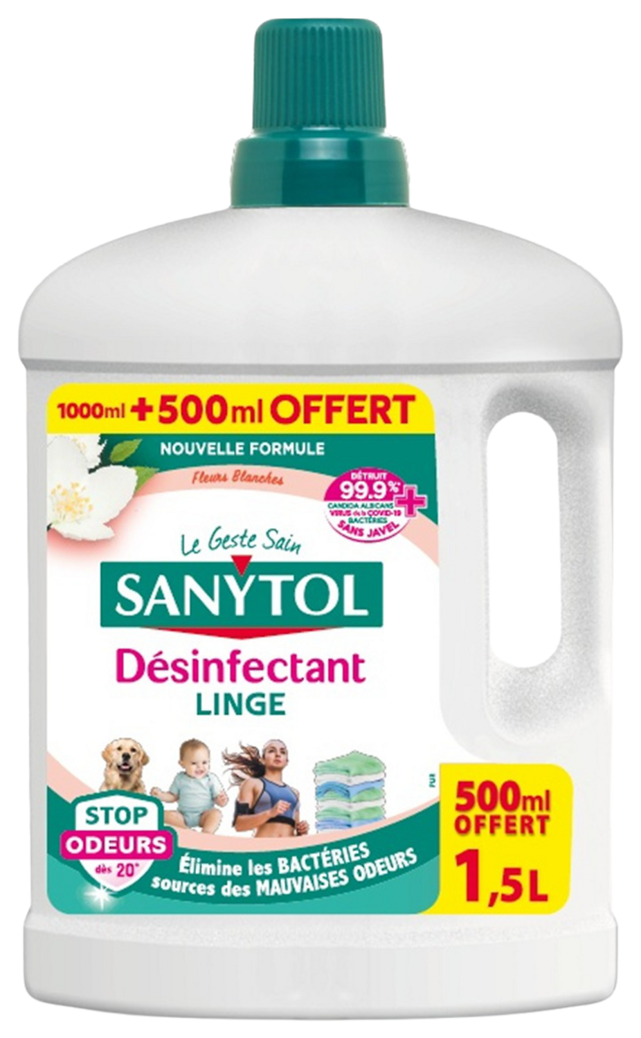  DESINFECTANT LINGE FLEURS BLANCHES SANYTOL code EAN 3045206362184 