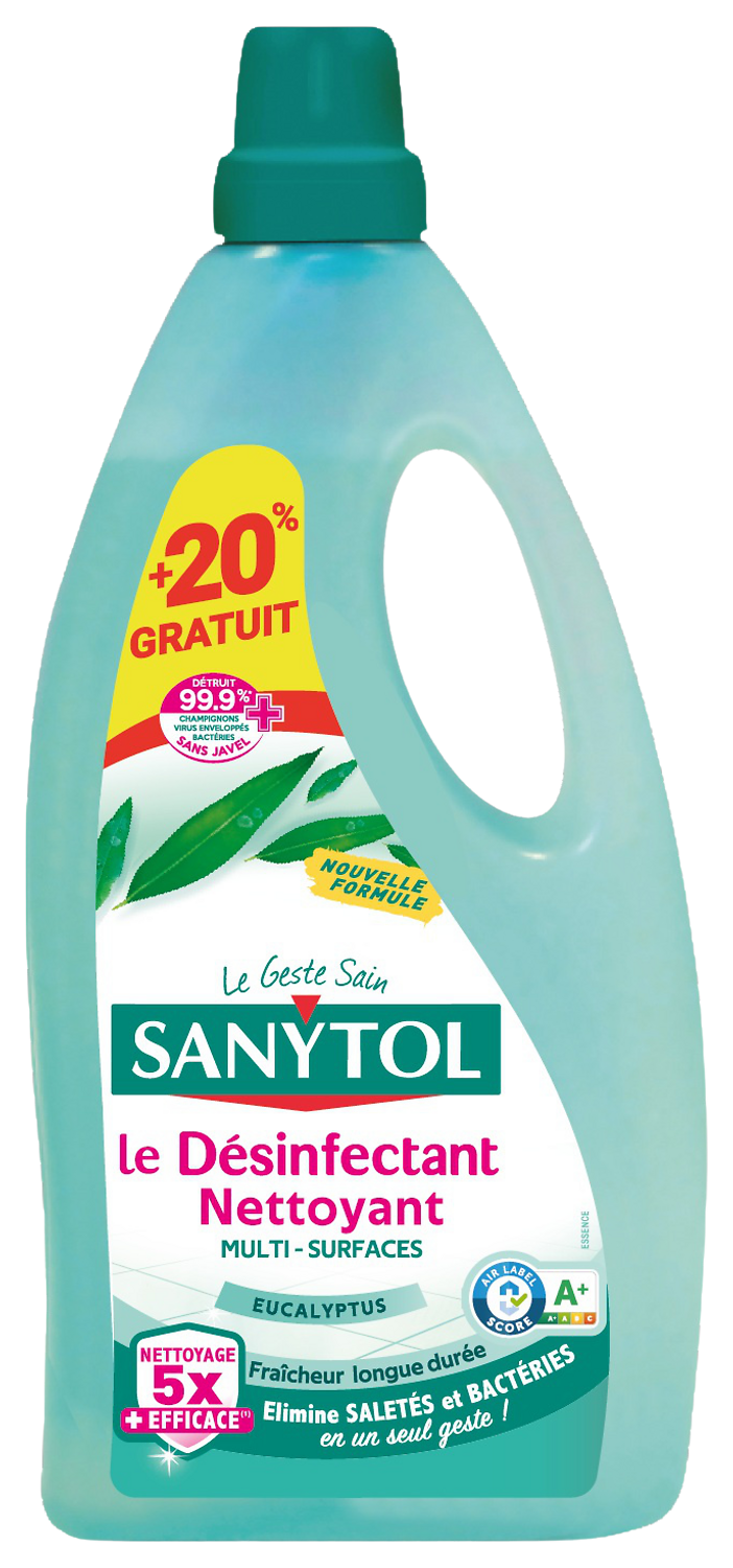  DESINFECTANT NETTOYANT MULTI-SURFACES EUCALYPTUS SANYTOL code EAN 3045206393201 