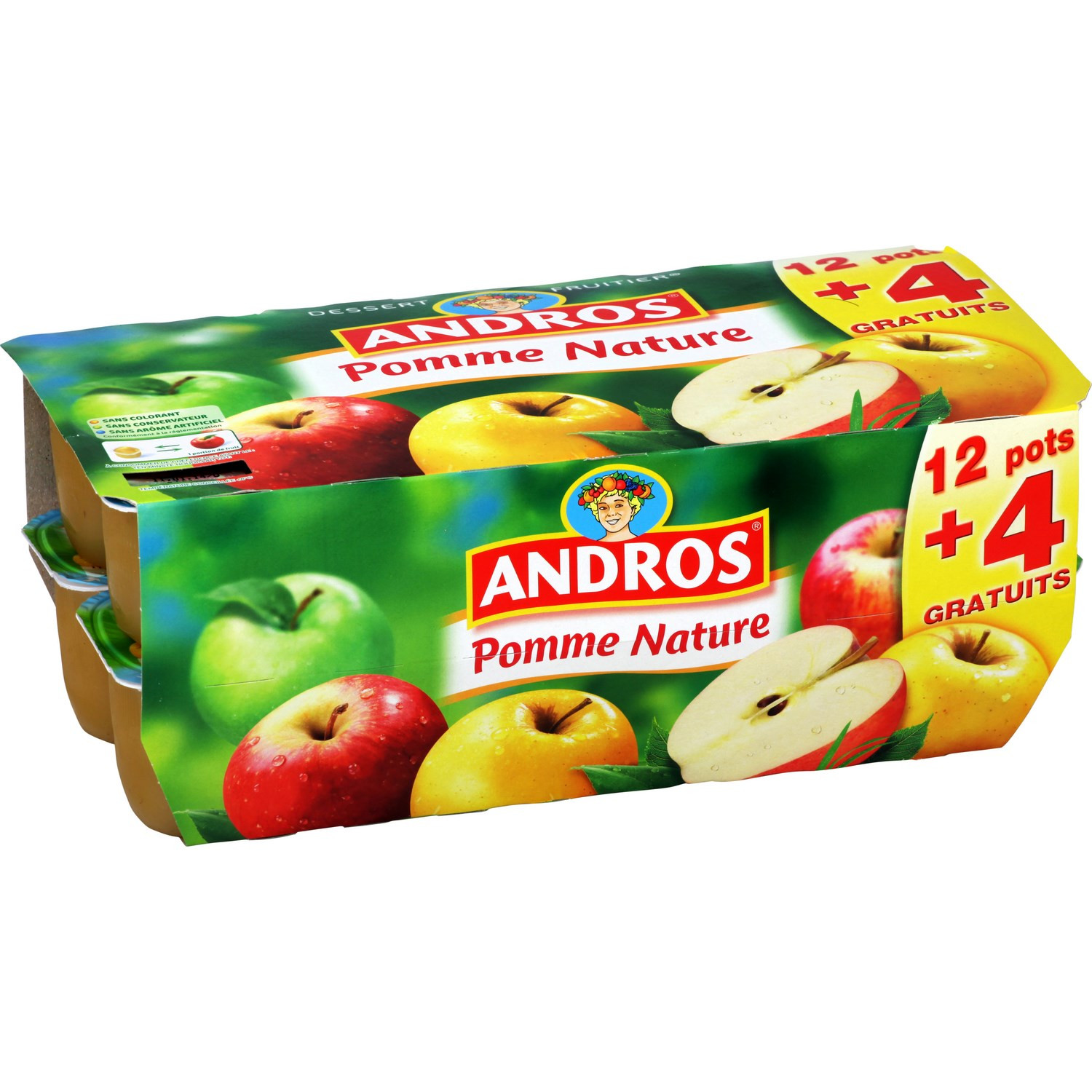 Dessert de fruits pomme nature ANDROS