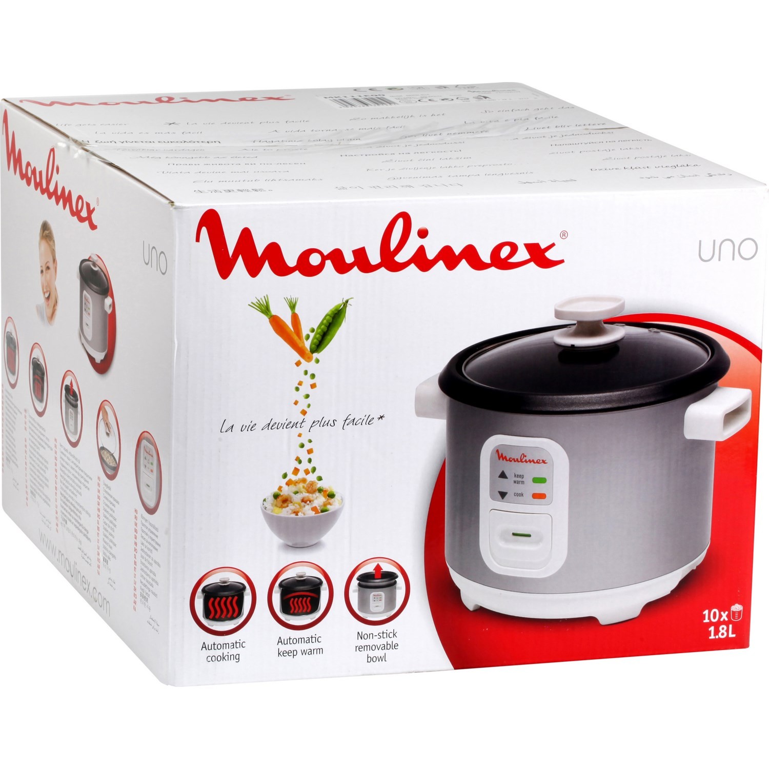 Cuiseur à riz Uno 1,8 l MOULINEX 3045386351251 MOULINEX Cuiseur à riz Uno 1,8 l MOULINEX 3045386351251 MOULINEX
