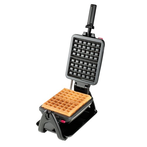 Wm753d12 gaufrier king size noir/inox