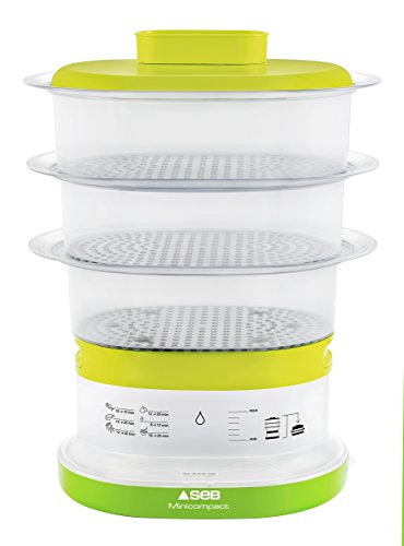 Seb VC137300 Cuiseur Vapeur Minicompact Blanc/V...