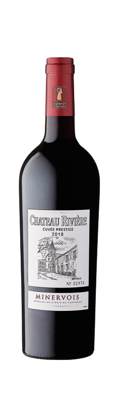 CHÂTEAU RIVIERE CUVEE PRESTIGE AOP MINERVOIS   ROUGE 2018 CHÂTEAU RIVIERE CUVEE PRESTIGE code EAN 3045710038858 